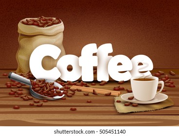 vector illustration of Coffee wallpaper background