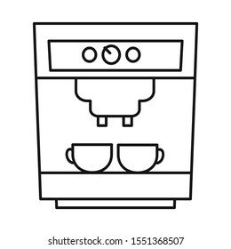 Vector illustration of coffeemaker and appliance icon. Graphic of coffeemaker and tool vector icon for Stock.