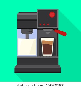 Vector illustration of coffeemaker and machine logo. Graphic of coffeemaker and appliance Stock vector illustration.