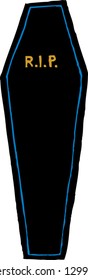 Vector illustration of a coffin