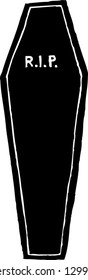 Vector illustration of a coffin