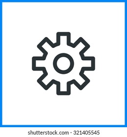 vector illustration of Cog Settings icon. line flat