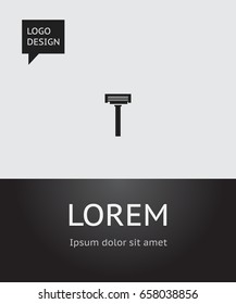 Vector Illustration Of Coiffeur Symbol On Cutting Instrument Icon. Premium Quality Isolated Shaver  Element In Trendy Flat Style.