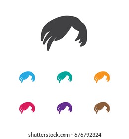 Vector Illustration Of Coiffeur Symbol On Hair Style Icon. Premium Quality Isolated Hairdressing Element In Trendy Flat Style.