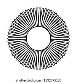 Vector illustration of coil and plastic symbol. Graphic of coil and spiral Stock vector illustration.