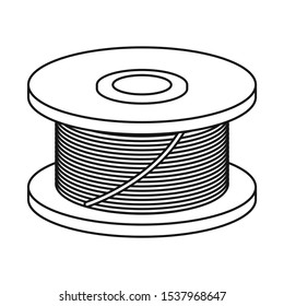 Vector illustration of coil and spiral logo. Web element of coil and metal vector icon for stock.