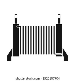 Vector illustration of coil and spiral symbol. Graphic of coil and absorber stock vector illustration.