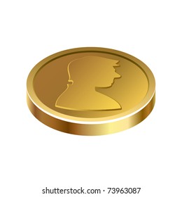vector illustration of coin