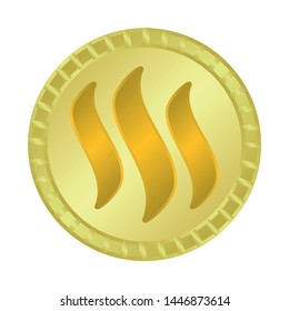 Vector illustration of coin and bit sign. Set of coin and btc vector icon for stock.