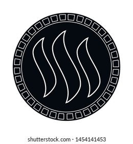 Vector illustration of coin and bit sign. Collection of coin and btc stock symbol for web.