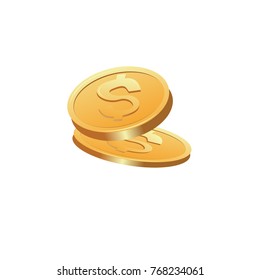 Vector Illustration Coin Logo Stock Vector (Royalty Free) 768234061 ...