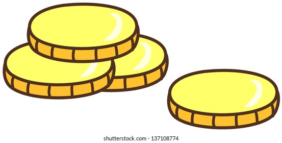 Vector illustration of a coins
