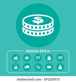Vector Illustration Coins Icon