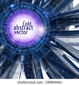 Vector illustration. Cold abstract of futuristic background and place for text