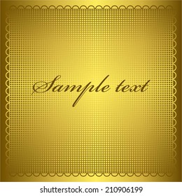 Vector illustration of Cold cloth on a gold  background