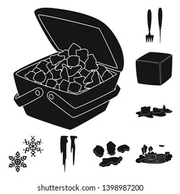Vector illustration of cold  and transparent  symbol. Set of cold  and water  vector icon for stock.