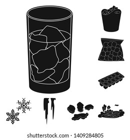 Vector illustration of cold  and transparent  symbol. Collection of cold  and water  vector icon for stock.