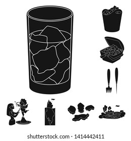 Vector illustration of cold  and transparent  symbol. Set of cold  and water  stock vector illustration.