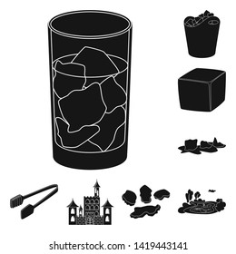Vector illustration of cold  and transparent  symbol. Set of cold  and water  stock vector illustration.