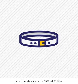 Vector illustration of collar icon colored line. Beautiful fauna element also can be used as pet necklace icon element.