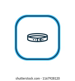 Vector illustration of collar icon line. Beautiful fauna element also can be used as pet necklace icon element.