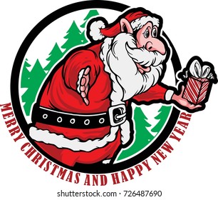vector illustration collection of christmas. santa claus