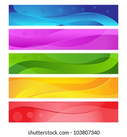 vector illustration of collection of colorful banner