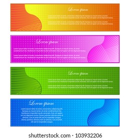 vector illustration of collection of colorful banner