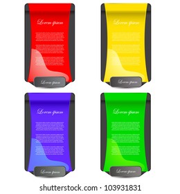 vector illustration of collection of colorful web template