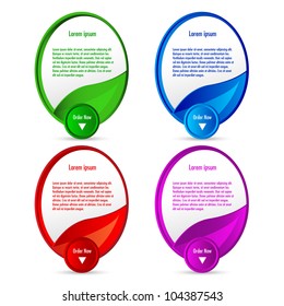 vector illustration of collection of colorful web template