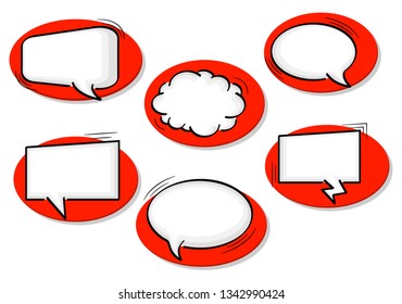 vector illustration of a collection of comic style speech bubbles