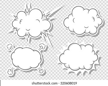 vector illustration of a collection of comic style speech bubbles