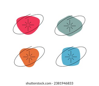 Vector illustration collection of different abstract shapes. Colorful abstract elements for cards, posters, stationery. 