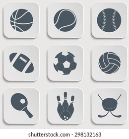 vector illustration of collection of different sport