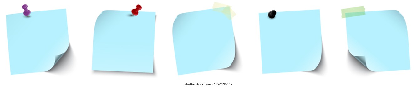 Vector Illustration Collection Different Sticky Papers Stock Vector ...