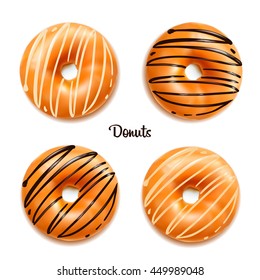 Vector illustration collection of donuts