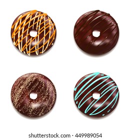 Vector illustration collection of donuts
