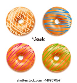 Vector illustration collection of donuts