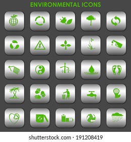 vector illustration of collection of environmental icons
