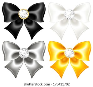 Vector illustration - collection of festive bows. Created with gradient mesh and blending modes.