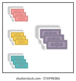 Vector illustration collection in flat design of financial vouchers