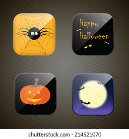 vector illustration of collection of Halloween icon set