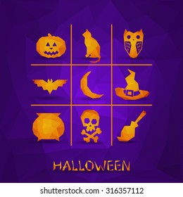 vector illustration of collection of Halloween icon set