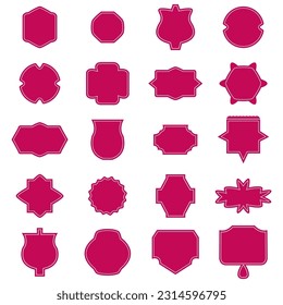 vector illustration of collection of label and tag for certificate, template advertisement and banner designing