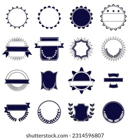 vector illustration of collection of label and tag for certificate, template advertisement and banner designing