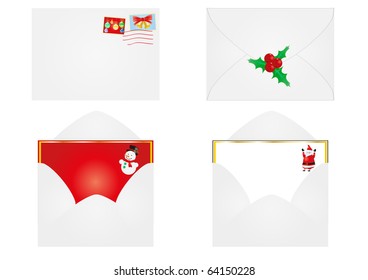 Vector illustration of collection of letters for Santa-Claus