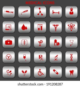 vector illustration of collection of medical icons