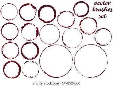 Vector illustration. Collection of paint, ink brush strokes, brushes, blots, grungy. Dirty design elements