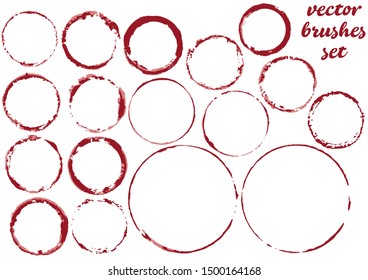 Vector illustration. Collection of paint, ink brush strokes, brushes, blots, grungy. Dirty design elements