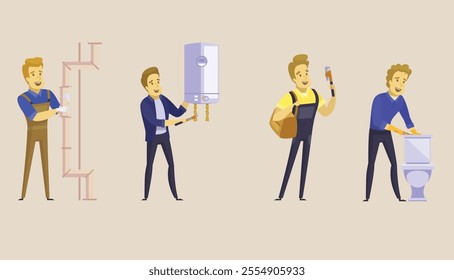 vector illustration collection of people fun design concept
